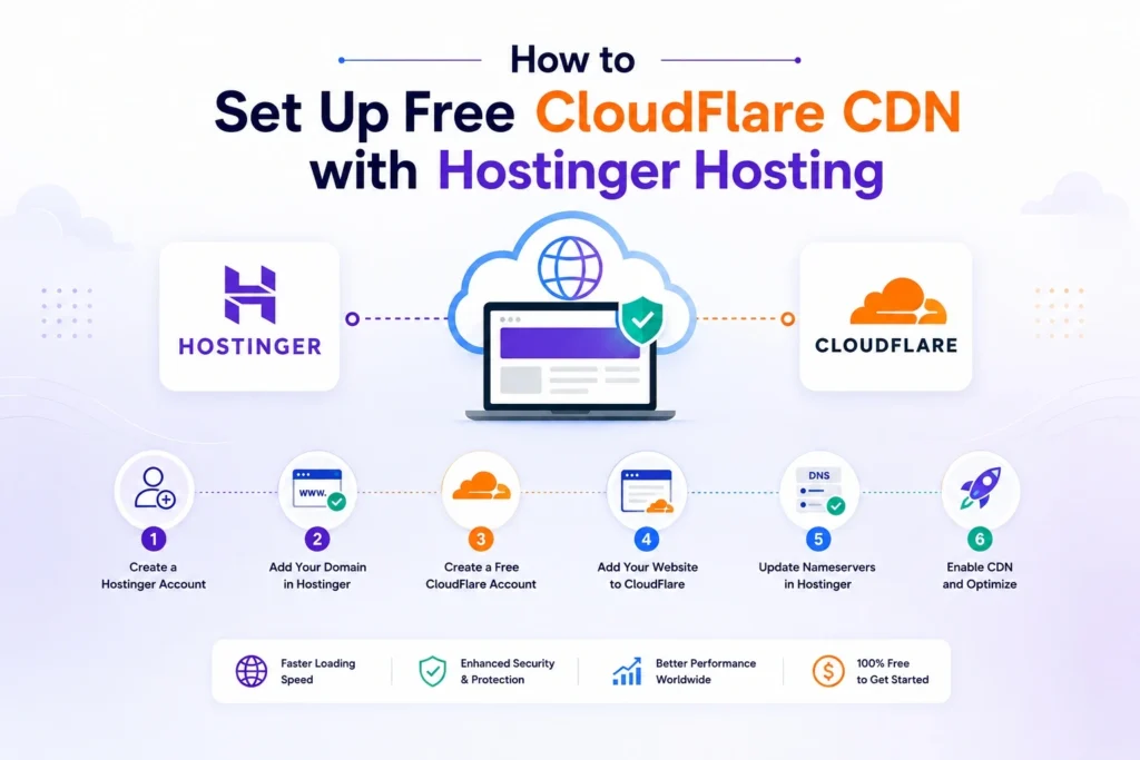 How to Set Up Free CloudFlare CDN with Hostinger Hosting
