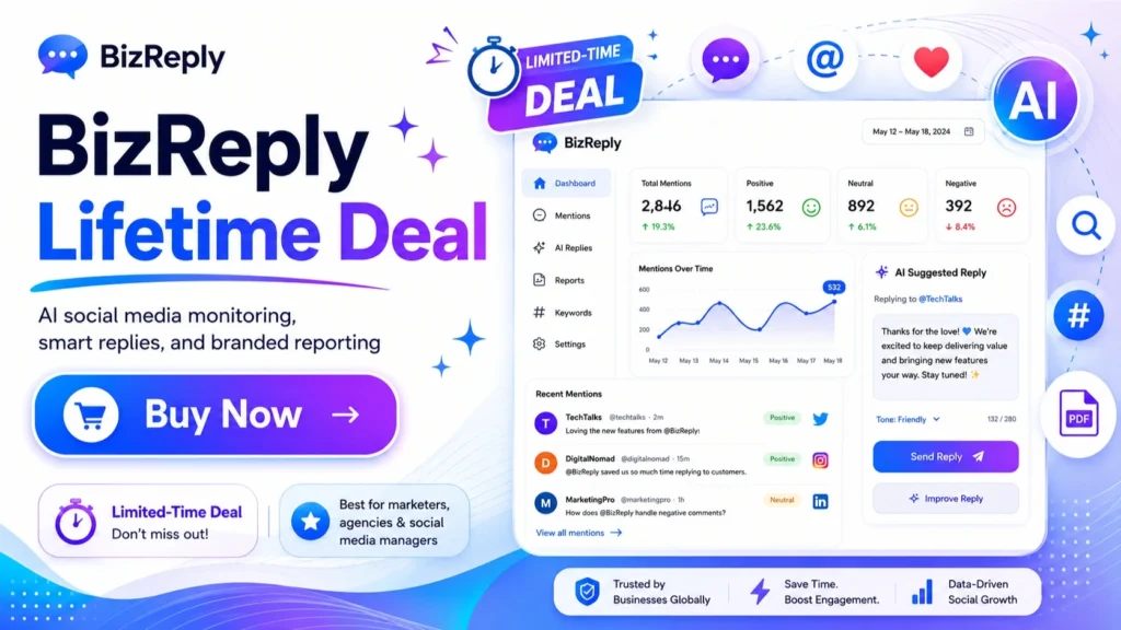 Buy Now BizReply AppSumo Lifetime Deal -Best AI Reply Tools