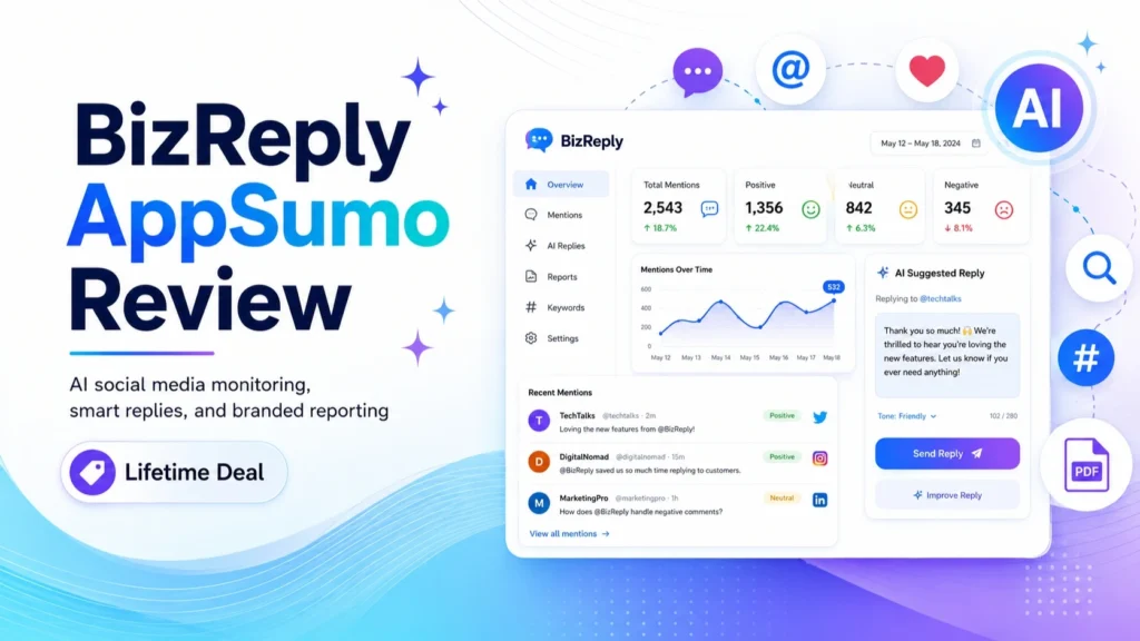 Feature Image BizReply Appsumo Lifetime Deal -Best AI Reply Tools