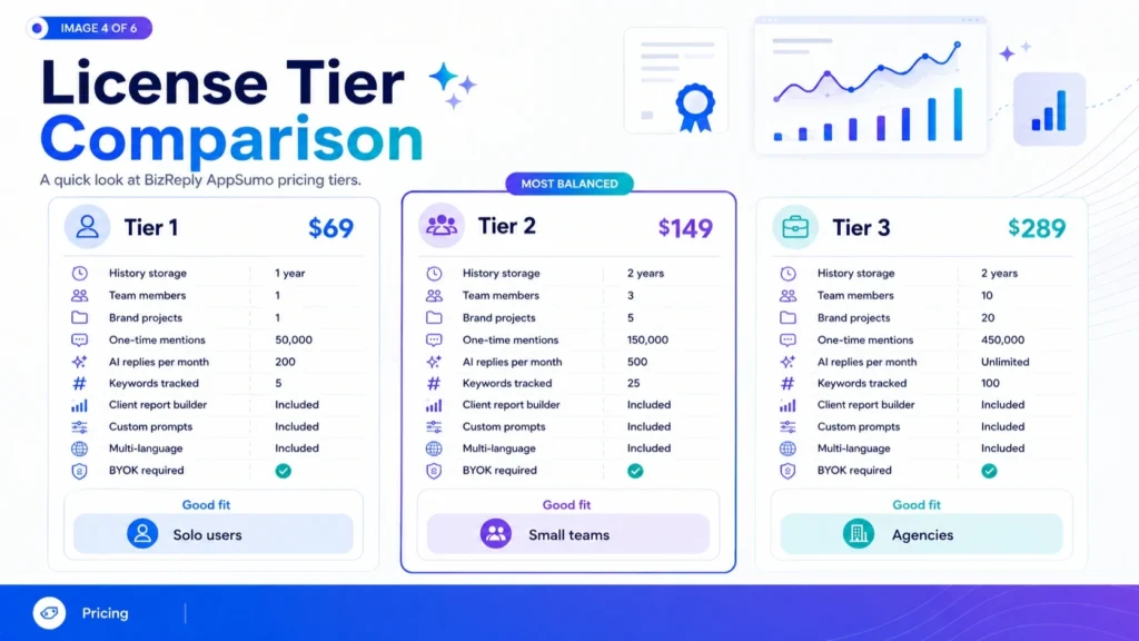 License Pricing BizReply Appsumo Lifetime Deal at a Glance -Best AI Reply Tools