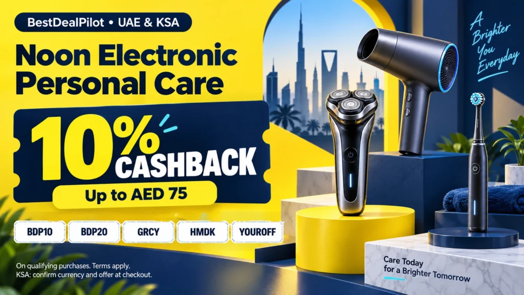Best Noon Electronic Personal Care Coupon Code Cashback Upto AED75-2