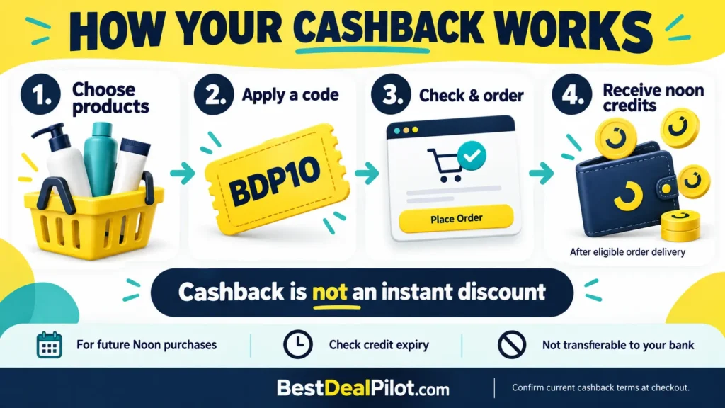Best Noon Hair Personal Care Coupon Code Cashback AED75-4