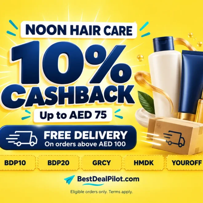 Best Noon Hair Personal Care Coupon Code Cashback AED75