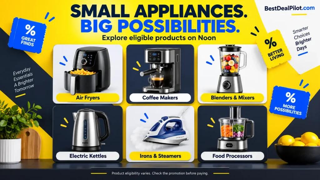 Best Noon Small Appliances Coupon Code Cashback AED75-3