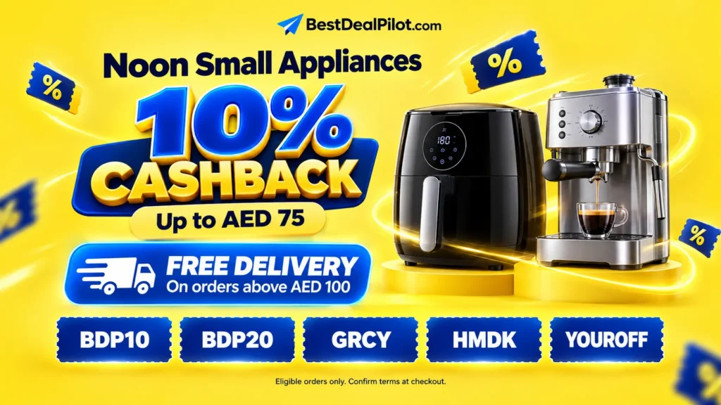 Feature Image Best Noon Small Appliances Coupon Code Cashback AED75