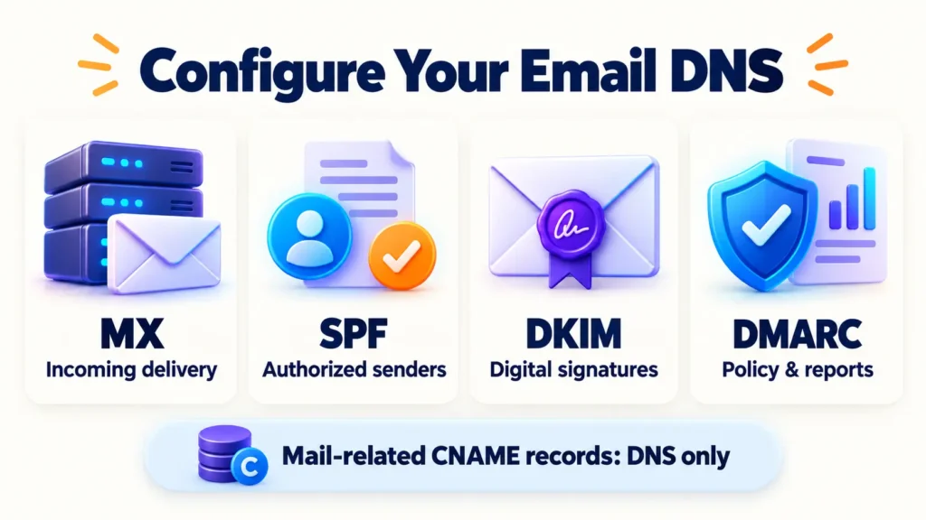 Email DNS Configuration Essentials-1-Hostinger Email with Cloudflare -DNS MX Records, SPF, DKIM, DMARC, and Email Configuration, Outlook, Gmail & Apple Mail Setup Guide