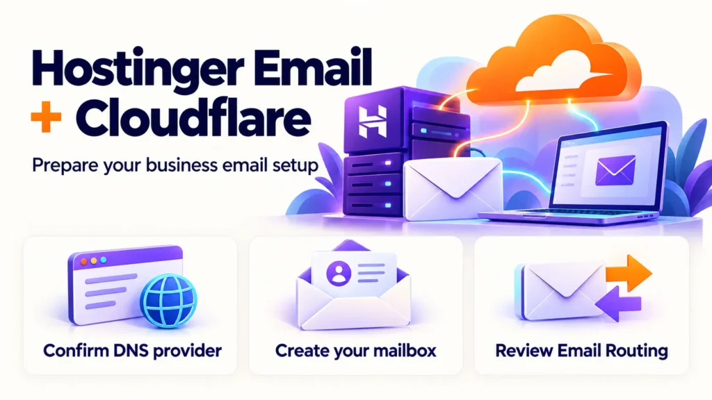 Hostinger Email Setup with Cloudflare-2-Hostinger Email with Cloudflare -DNS MX Records, SPF, DKIM, DMARC, and Email Configuration, Outlook, Gmail & Apple Mail Setup Guide