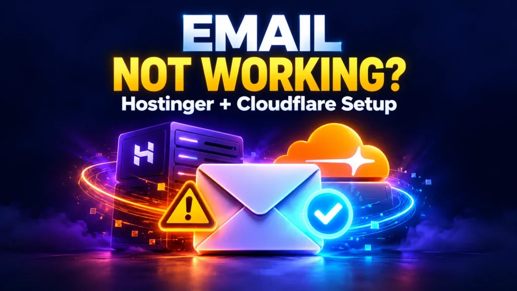 Hostinger email troubleshooting with Cloudflare-Hostinger Email with Cloudflare -DNS MX Records, SPF, DKIM, DMARC, and Email Configuration, Outlook, Gmail & Apple Mail Setup Guide