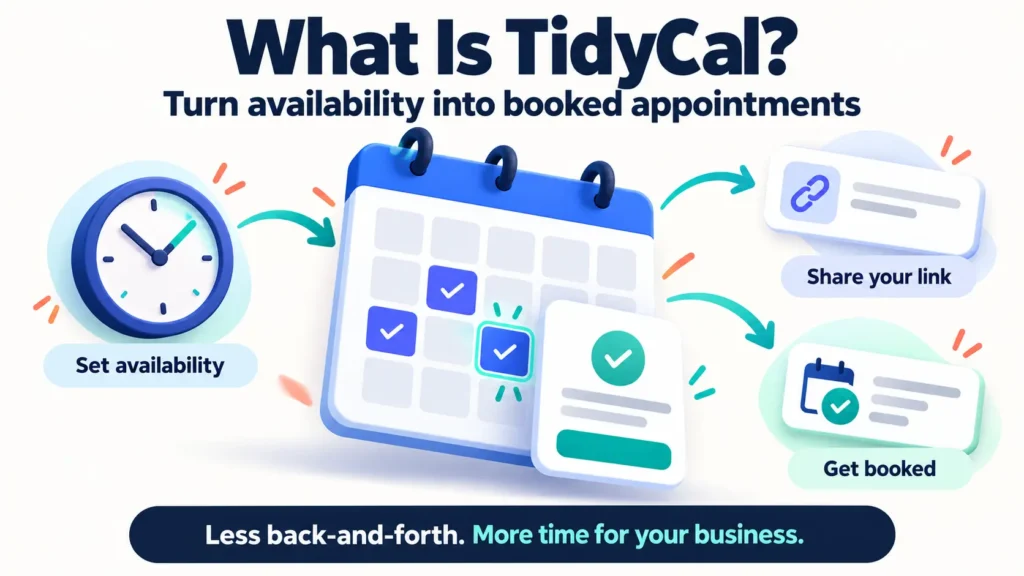 What is TidyCal -Online Appointment Booking Software -Scheduling, Group Booking for Coaches, Therapists, Recruiters, Trainers, & Instructors -Alternative Calendly App